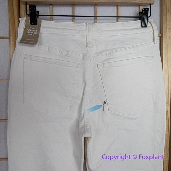 NEW Madewell The Petite High-Rise Perfect Vintage Jean in Tile White,‎ 27P - Picture 11 of 16